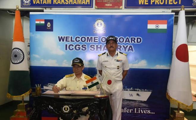 做瑜伽看机枪！日本海保访问印度海警想联合遏制中国(图5)